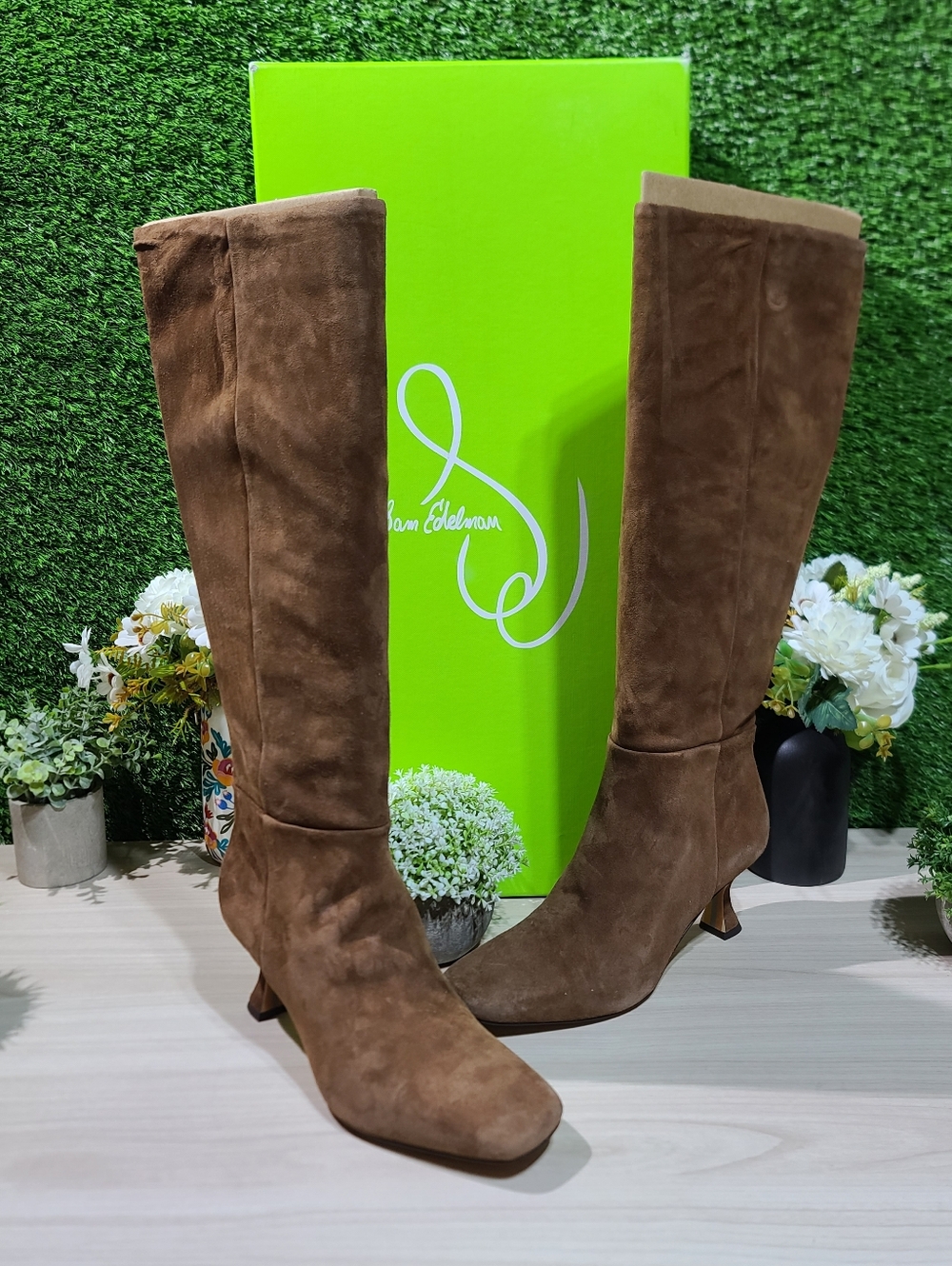 Sam Edelman Leigh Knee High Boots - Toasted Coconut US 7.5 New